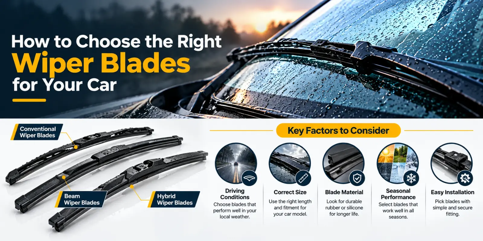 How to Choose the Right Wiper Blades for Your Car