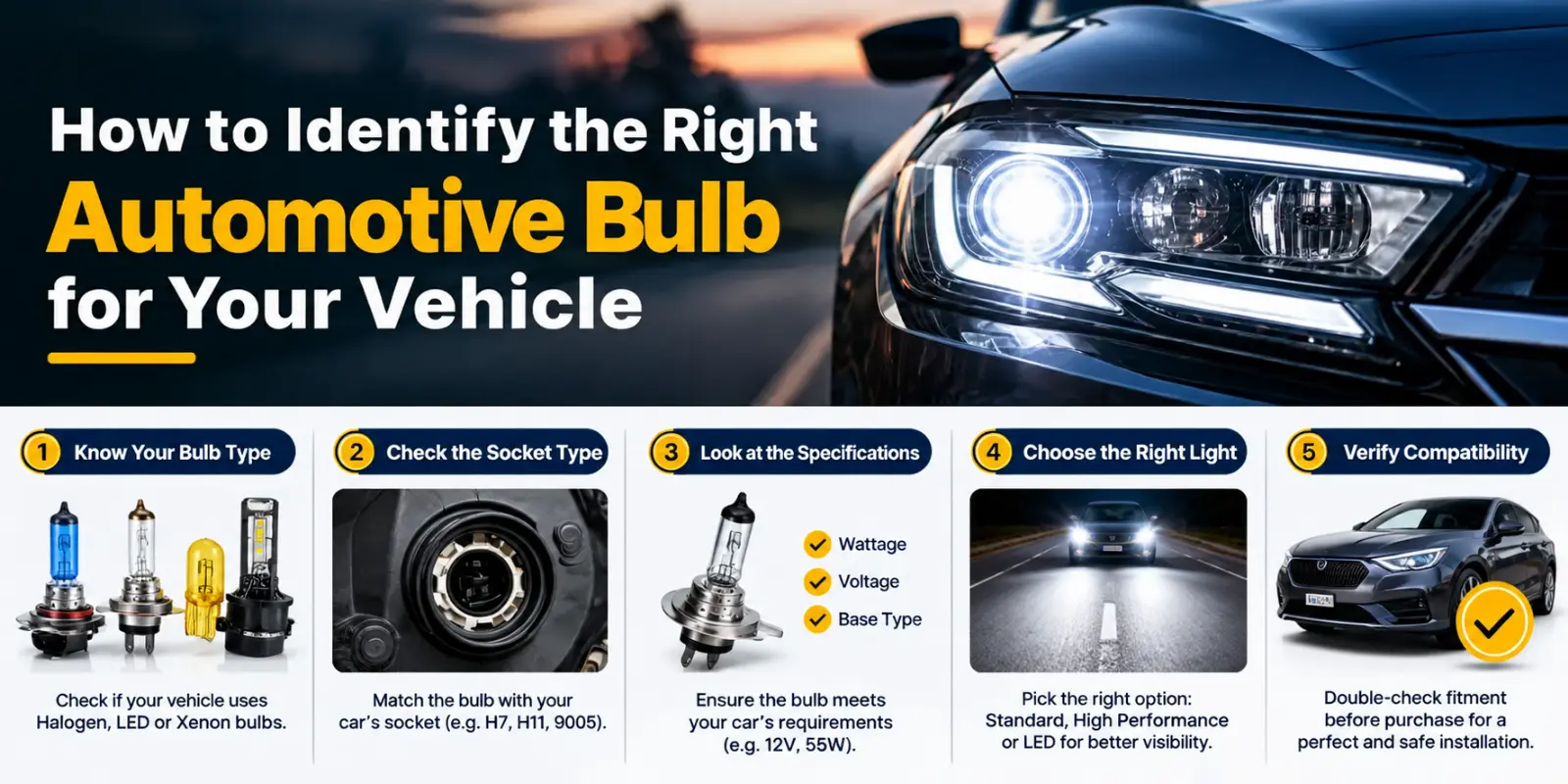 How to Identify the Right Automotive Bulb for Your Vehicle